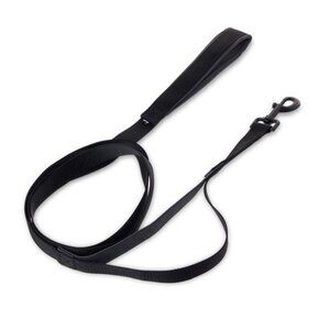 Padded Anti-Shock Dog Leash, Black, Large, 6'